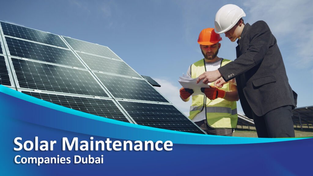 a technician inspecting and cleaning solar panels installed on a rooftop